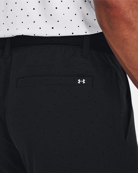 Men's UA Drive Geo Printed Tapered Pants in Black image number 3